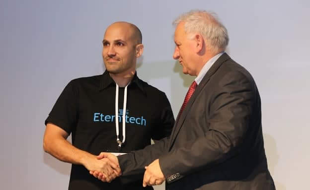The Eternitech Team winning an award